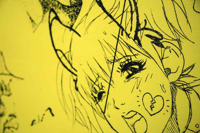 Love Me Harder (yellow/black), 2017 by Joseph Klibansky
