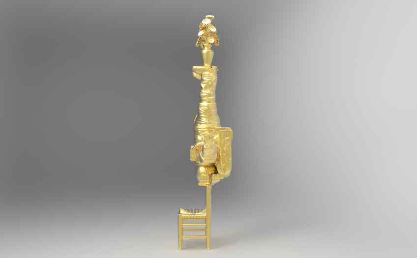 A 3D render of Self Portrait of a Dreamer II - Self Portrait of a Dreamer II, 2014 by Joseph Klibansky