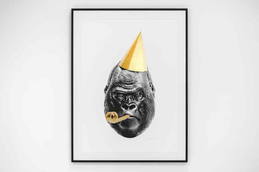 Big Bang (edition, black/gold leaf), 2016 by Joseph Klibansky
