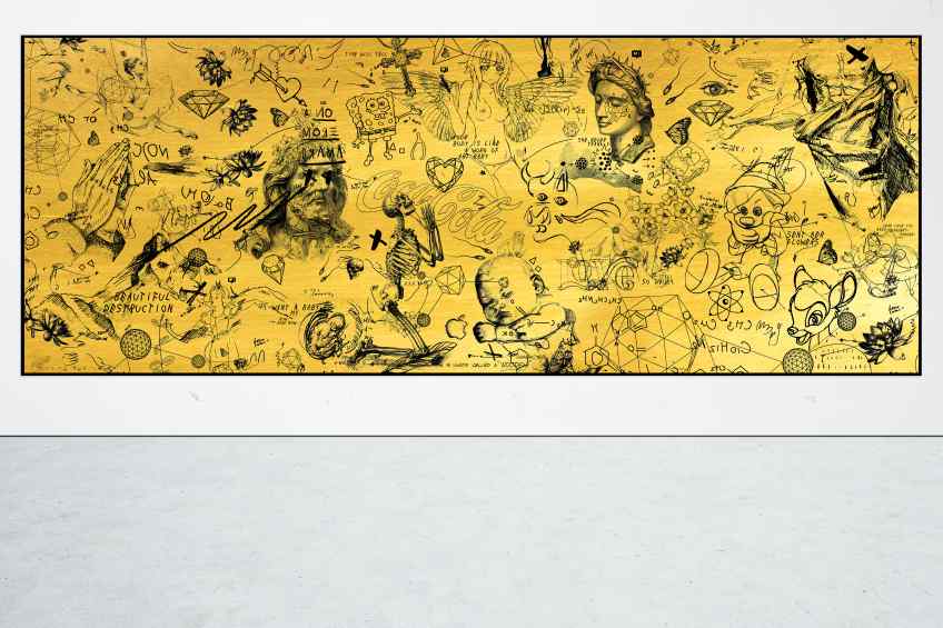 Follow The Light (gold/black), 2017 by Joseph Klibansky