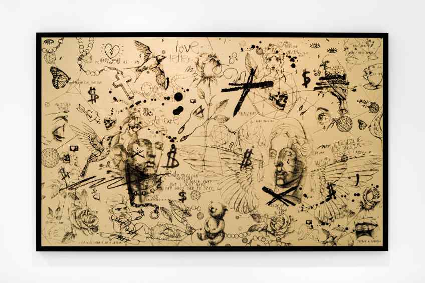All I Ever Wanted Was Everything (gold/black), 2018 by Joseph Klibansky