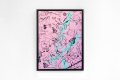 Butterflies Live Forever (small, pastel pink/turquoise blue splash/black), 2018 by Joseph Klibansky