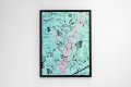 Butterflies Live Forever (small, turquoise blue/pastel pink splash/black), 2018 by Joseph Klibansky