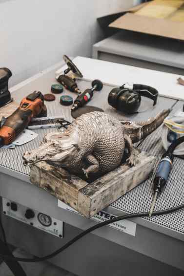 Production of the sculpture "Happily Ever After" in Klibansky's Studio - Happily Ever After (bronze), 2018 by Joseph Klibansky