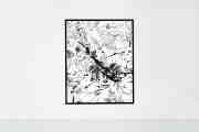Caught Up In A Dream (white/black, diamond dust), 2018 by Joseph Klibansky