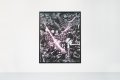Caught Up In A Dream (black/white, pink splash), 2018 by Joseph Klibansky