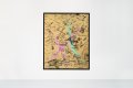 Feeling My Way Through The Darkness (gold/black, pastel pink and turquoise splash), 2018 by Joseph Klibansky