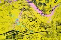 Feeling My Way Through The Darkness (yellow/black, pastel pink and turquoise splash), 2018 by Joseph Klibansky
