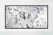 Love Me Harder (white/black, diamond dust), 2018 by Joseph Klibansky