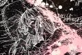Take Me To Paradise (black/white, pink splash), 2019 by Joseph Klibansky