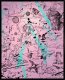Take Me To Paradise (pink/black, turquoise splash), 2019 by Joseph Klibansky