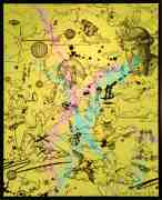 Take Me To Paradise (yellow/black, pink and turquoise splash), 2019 by Joseph Klibansky