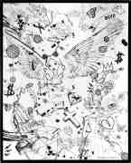 Villains In My Head (white/black, diamond dust), 2019 by Joseph Klibansky