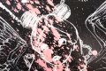 Villains In My Head (black/white, pink splash), 2019 by Joseph Klibansky
