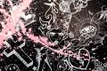 Villains In My Head (black/white, pink splash), 2019 by Joseph Klibansky