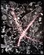 Villains In My Head (black/white, pink splash), 2019 by Joseph Klibansky