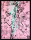 Villains In My Head (small 2, pastel pink, turquoise splash/black), 2019 by Joseph Klibansky