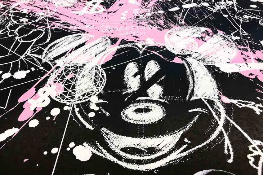 Caught Up In A Dream (edition, black/white, pastel pink splash), 2019 by Joseph Klibansky