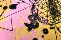 Caught Up In A Dream (edition, gold/black, pastel pink splash), 2019 by Joseph Klibansky