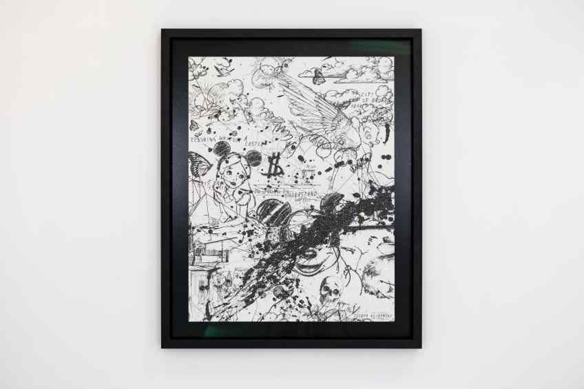 Caught Up In A Dream (edition, white/black, diamond dust), 2019 by Joseph Klibansky