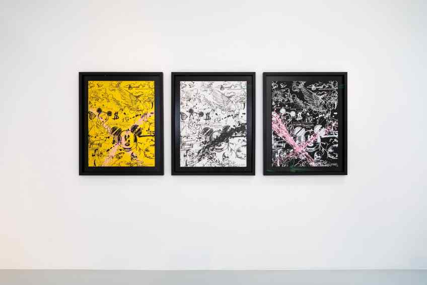 Caught Up In A Dream (edition, white/black, diamond dust), 2019 by Joseph Klibansky