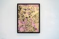 Villains In My Head (small 1, gold, pastal pink splash/black), 2019 by Joseph Klibansky