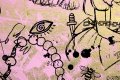 Villains In My Head (small 1, gold, pastal pink splash/black), 2019 by Joseph Klibansky