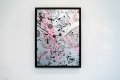 Villains In My Head (small 1, silver, pastal pink and turquoise splash/black), 2019 by Joseph Klibansky