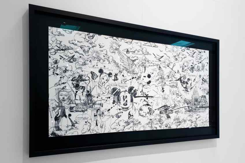 Over the Rainbow (edition, white/black, diamond dust), 2019 by Joseph Klibansky