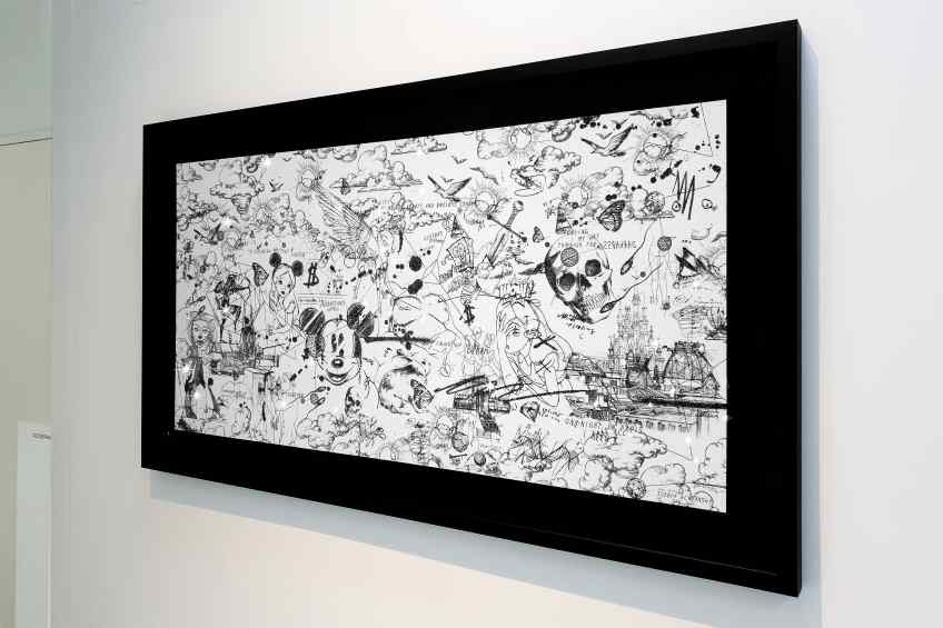 Over the Rainbow (edition, white/black, diamond dust), 2019 by Joseph Klibansky