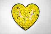 My Heart Is Yours (yellow/black, pink and turquoise splash), 2019 by Joseph Klibansky
