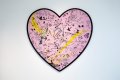 My Heart Is Yours (pink/black, yellow and turquoise splash), 2019 by Joseph Klibansky