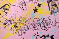 My Heart Is Yours (pink/black, yellow and turquoise splash), 2019 by Joseph Klibansky