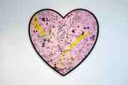 My Heart Is Yours (pink/black, yellow and turquoise splash), 2019 by Joseph Klibansky