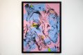 Apple of my Eye (pink, lilac/black, fluorescent yellow), 2016 by Joseph Klibansky
