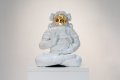 Small - White Universe (painted bronze, white), 2019 by Joseph Klibansky