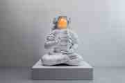 White Universe (painted bronze, white), 2019 by Joseph Klibansky