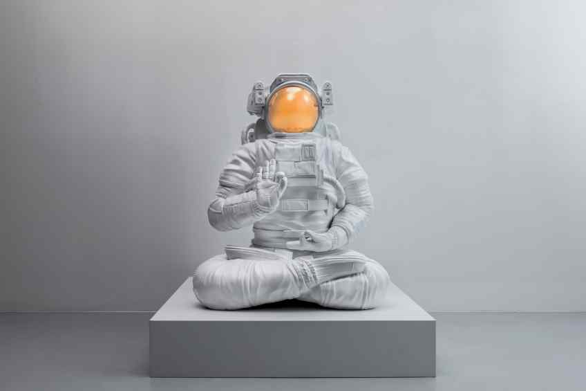 Large - White Universe (painted bronze, white), 2019 by Joseph Klibansky
