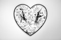 My Heart Is Yours (white/black, black splash, diamond dust), 2019 by Joseph Klibansky