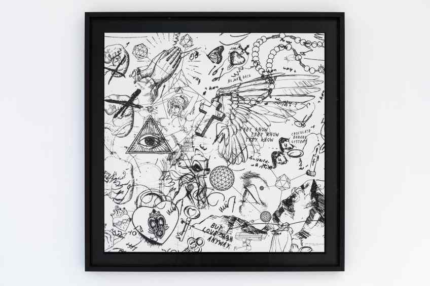 I Love Her Anyway (edition, white/black, diamond dust), 2019 by Joseph Klibansky