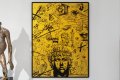 At Least We Will Both Be Beautiful (gold/black), 2018 by Joseph Klibansky