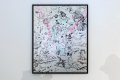 Take Me To Paradise (silver/black, pastel pink and turquoise splash), 2019 by Joseph Klibansky