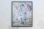 Take Me To Paradise (silver/black, pastel pink and turquoise splash), 2019 by Joseph Klibansky