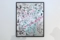 Villains In My Head (silver/black, pastel pink and turquoise splash), 2019 by Joseph Klibansky