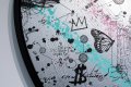 Take Me To Neverland (silver/black, pastel pink and turquoise splash), 2019 by Joseph Klibansky
