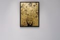 At Least We Will Both Be Beautiful (gold colored metal leaf/black), 2019 by Joseph Klibansky