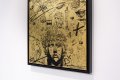 At Least We Will Both Be Beautiful (gold colored metal leaf/black), 2019 by Joseph Klibansky