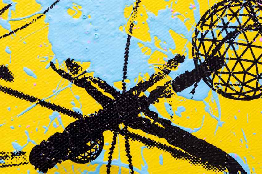 Love Potions Won’t Save This One (yellow/black, pastel pink and turquoise splash), 2019 by Joseph Klibansky