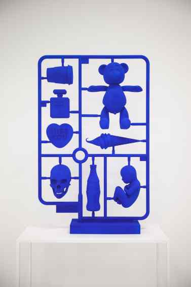 Elements of Desire (stereolithography, pigment paint, blue), 2013 by Joseph Klibansky