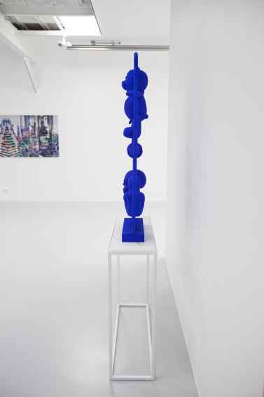 Elements of Desire (stereolithography, pigment paint, blue), 2013 by Joseph Klibansky